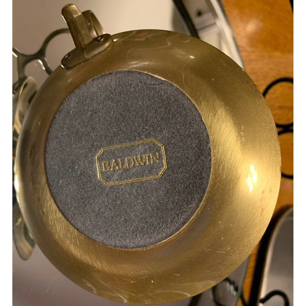 Baldwin single‎ finger candle stick holder brass